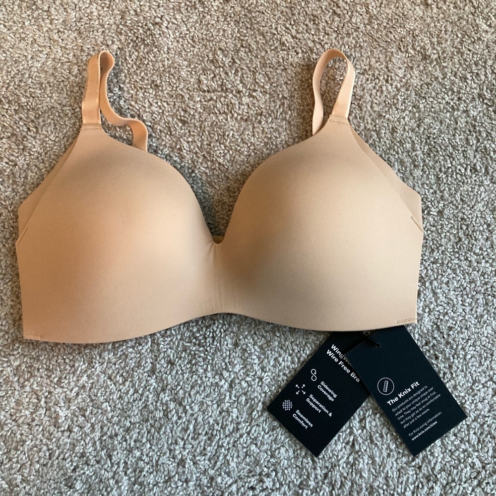 NEW Knix WingWoman Contour Bra. Color Warm Sand. Size 1: Fits 32A 32B 34A 34B